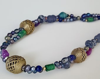 Halskette "Exotischer Orient" Perlenkette Edelsteine elegantes Geschenk