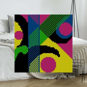 Wrapped C2C Lapghan Crochet Pattern | Graph Chart Graphghans Cross Stitch Tapestry Intarsia | Corner to Corner PDF Blanket Crochet Pattern