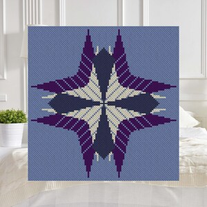 Vol de fantaisie C2C Afghan Crochet Pattern | Modèle de couverture au crochet PDF d&#39;un coin à l&#39;autre | Tableau graphique pour Graphghans Cross Stitch Tentures