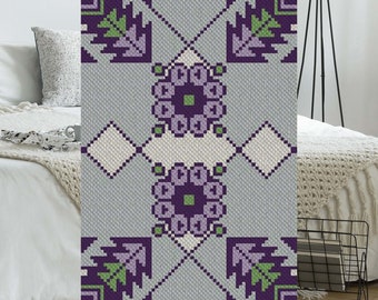 Charmed Life C2C Patrón afgano de crochet / PDF de esquina a esquina Patrón de manta de crochet / Gráfico para tapiz y punto de cruz Graphghans