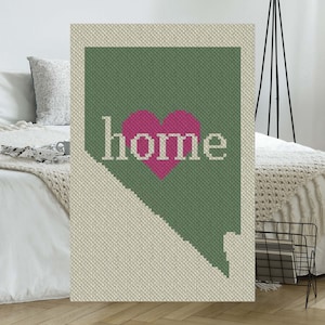Nevada Home C2C Afghan Crochet Pattern | Corner to Corner PDF Crochet Blanket Pattern | Graph Chart included Graphghan Tapestry Cross-Stitch
