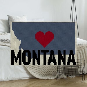 Heart Montana C2C Afghan Crochet Pattern | Corner to Corner PDF Crochet Blanket Pattern | Graph Chart Graphghans Tapestry Cross-Stitch Filet