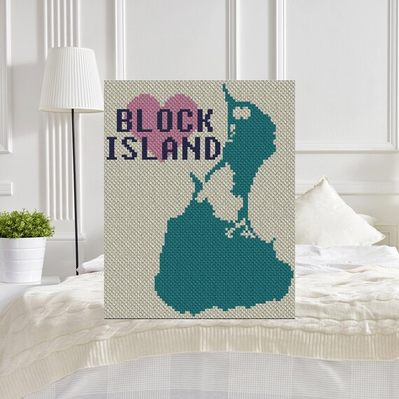 Heart Block Island C2C Graphghan Afghan Crochet Pattern - Etsy