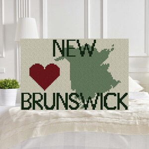 Heart New Brunswick C2C Afghan Crochet Pattern | Corner to Corner PDF Blanket Pattern | Graph Chart Graphghan Cross Stitch Tapestry Intarsia