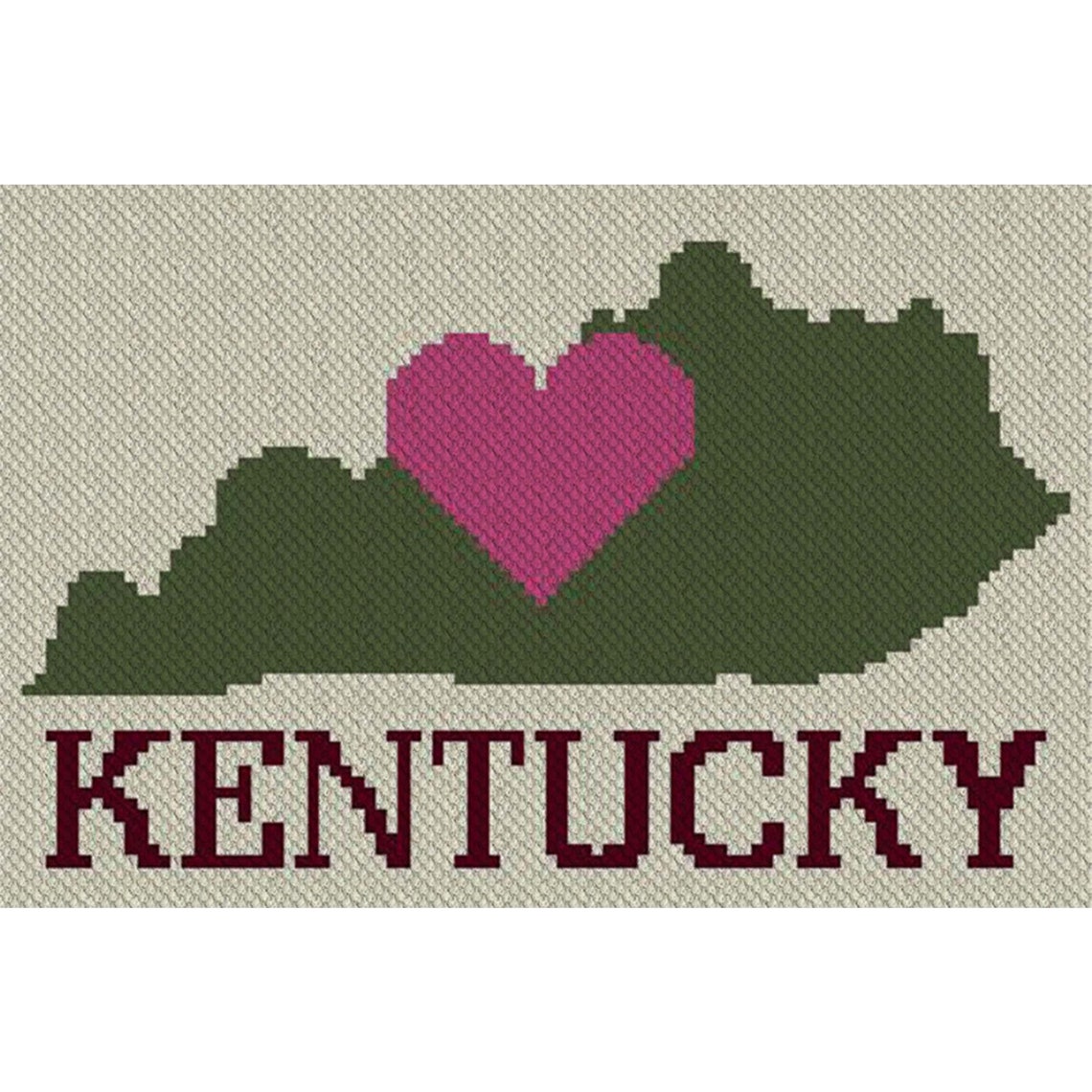 Heart Kentucky C2C Afghan Crochet Pattern Corner to Corner Etsy 日本