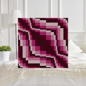 Rhody Riot C2C Graphghan Lapghan Crochet Afghan Pattern | Corner to Corner Crochet Blankets Tapestry Pillow Latch Hook Rug Cross Stitch PDF