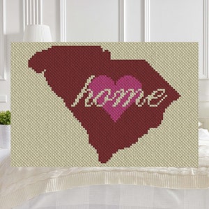 South Carolina Home C2C Afghan Crochet Pattern | Corner to Corner PDF Crochet Pattern | Graph Chart for Tapestry Graphghans Cross Stitch