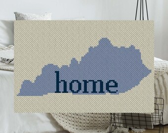 My Home Kentucky C2C Afghan Crochet Pattern | Corner to Corner Blanket Pattern PDF | Graph Chart Graphghans Cross Stitch Tapestry Intarsia