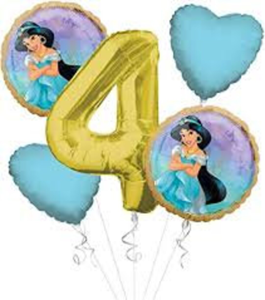 Disney Princess Jasmine Balloon Bouquet Party Birthday Etsy