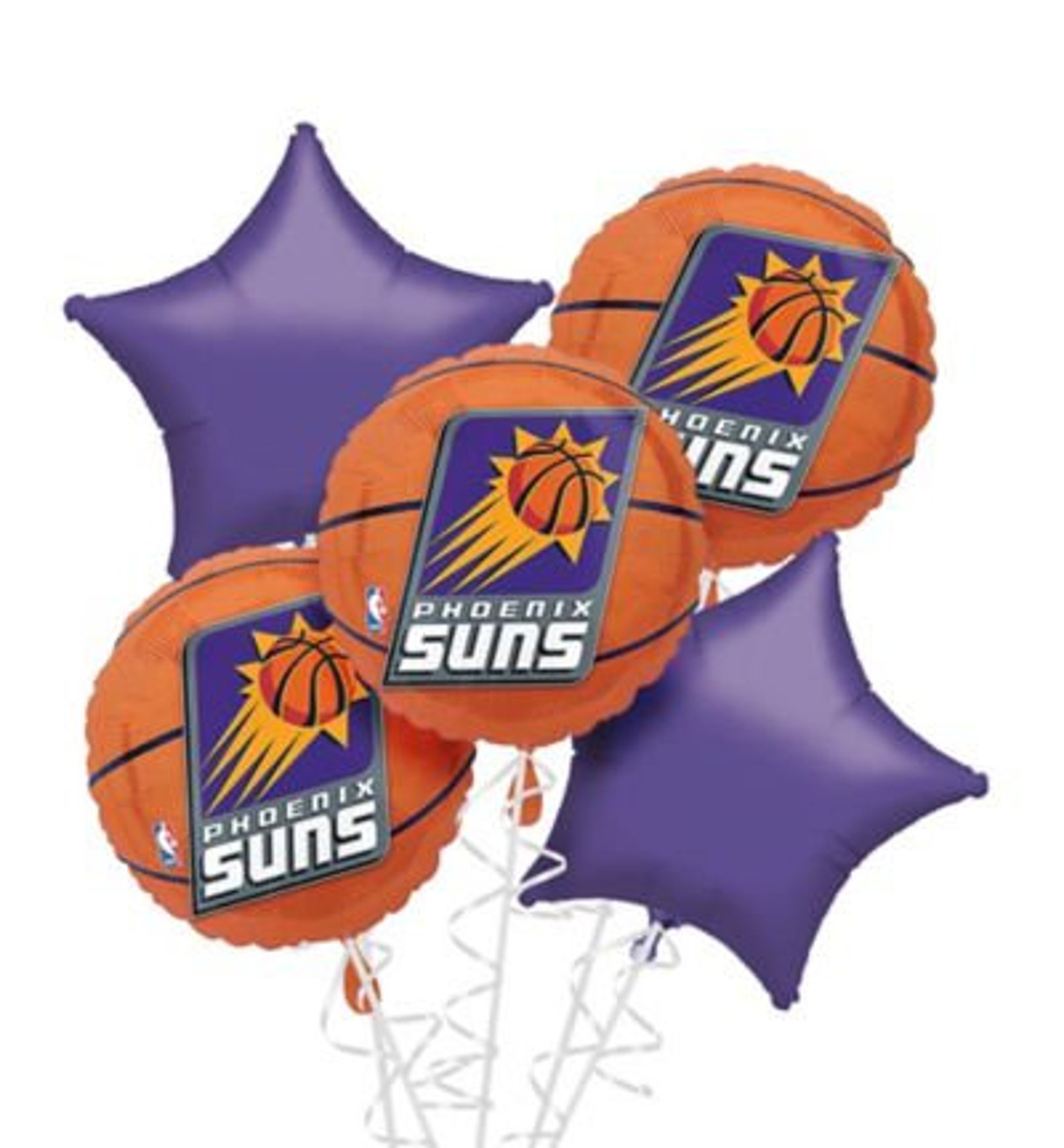 Phoenix Suns Balloon Bouquet Basketball Party Foil Balloon Etsy