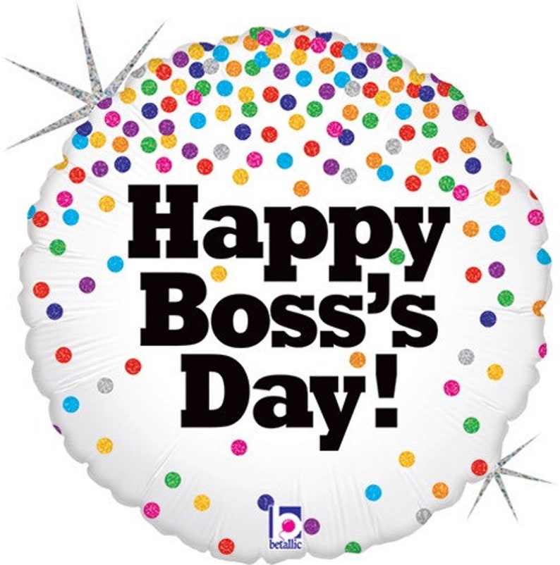 Boss's Day Mylar Boss Boss's Day Balloon. Happy Etsy
