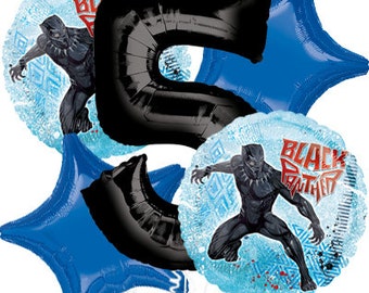 Black Panther Party Supplies 8 Guests 4th Birthday Balloon Bouquet Decorations Black Panther Party Supplies 8 Guests 4th Birthday Balloon Bouquet Decorations