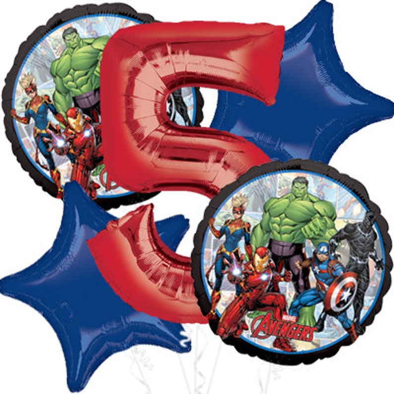 American Greetings Avengers Balloons - 6-Pack Latex Party Balloons With Superhero Designs