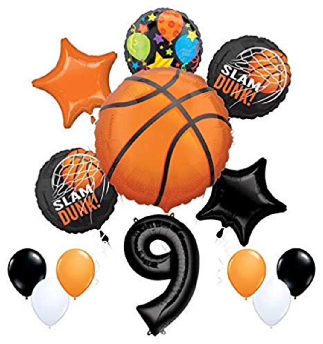 Sports Balloon Bouquet Basketball Party Birthday Decorations Etsy