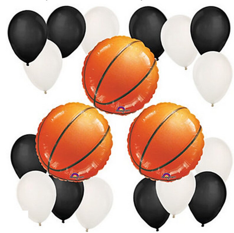 Basketball Balloon Bouquet Balloons Birthday Party Etsy