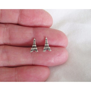 Sterling Silver 11.5mm Eiffel Tower Post Stud Earrings