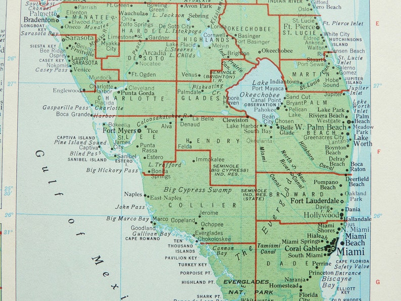 1966 FLORIDA Atlas Map Vintage - Il 794xN.5765548485 2ug5