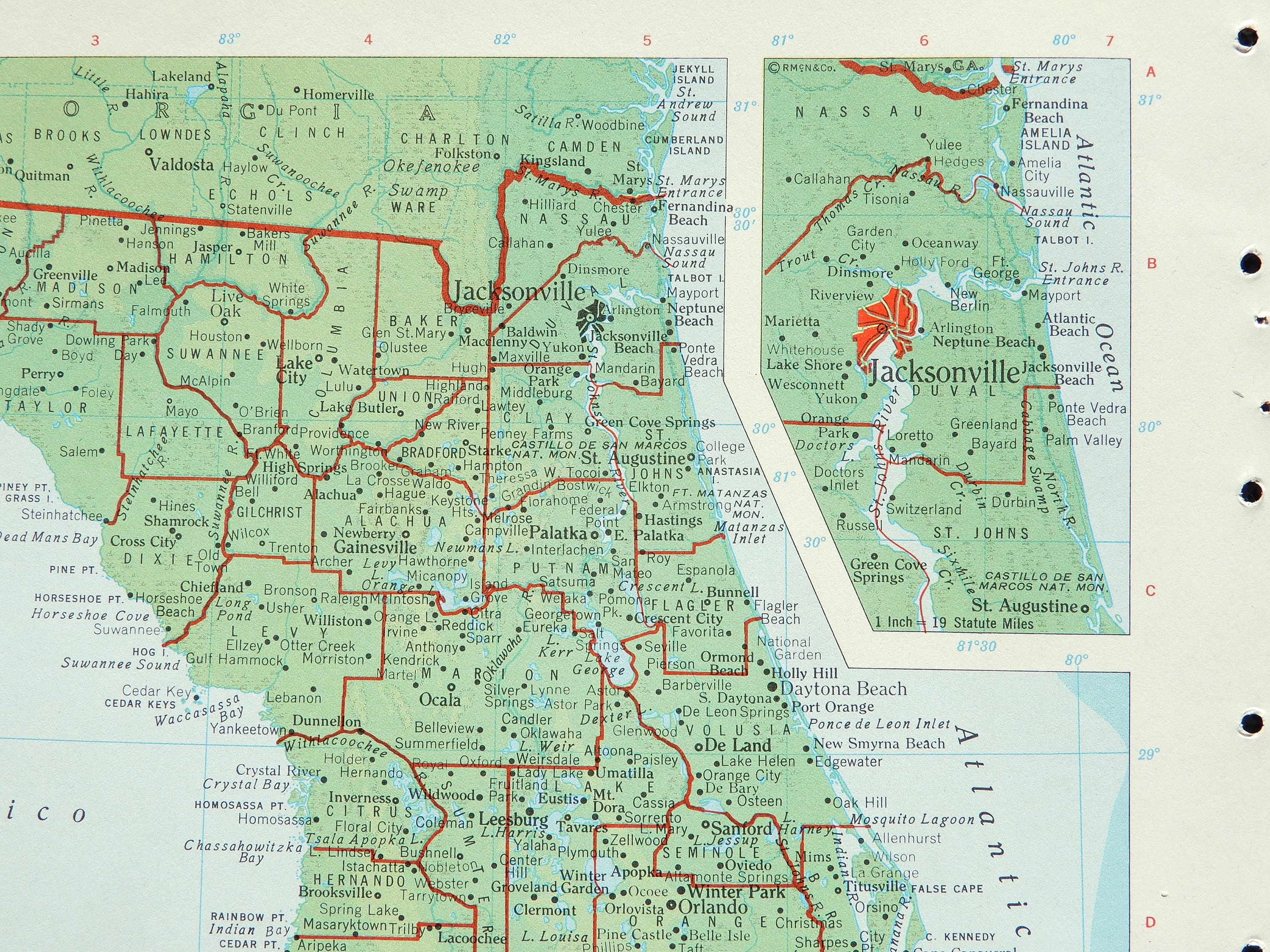 1966 FLORIDA Atlas Map Vintage - Il Fullxfull.5717480214 O91o 