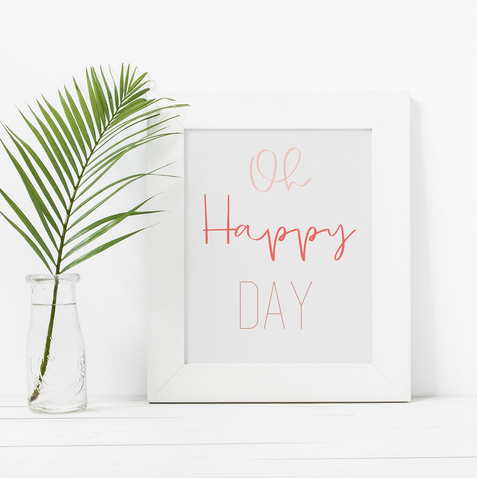 Oh Happy Day Quote Print Wall Decor Colorful Art Print Etsy