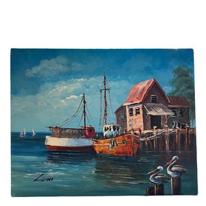 John Luini Seascape Art Unframed Oil on Canvas Hand Painted 8&quot;x10&quot; Mini