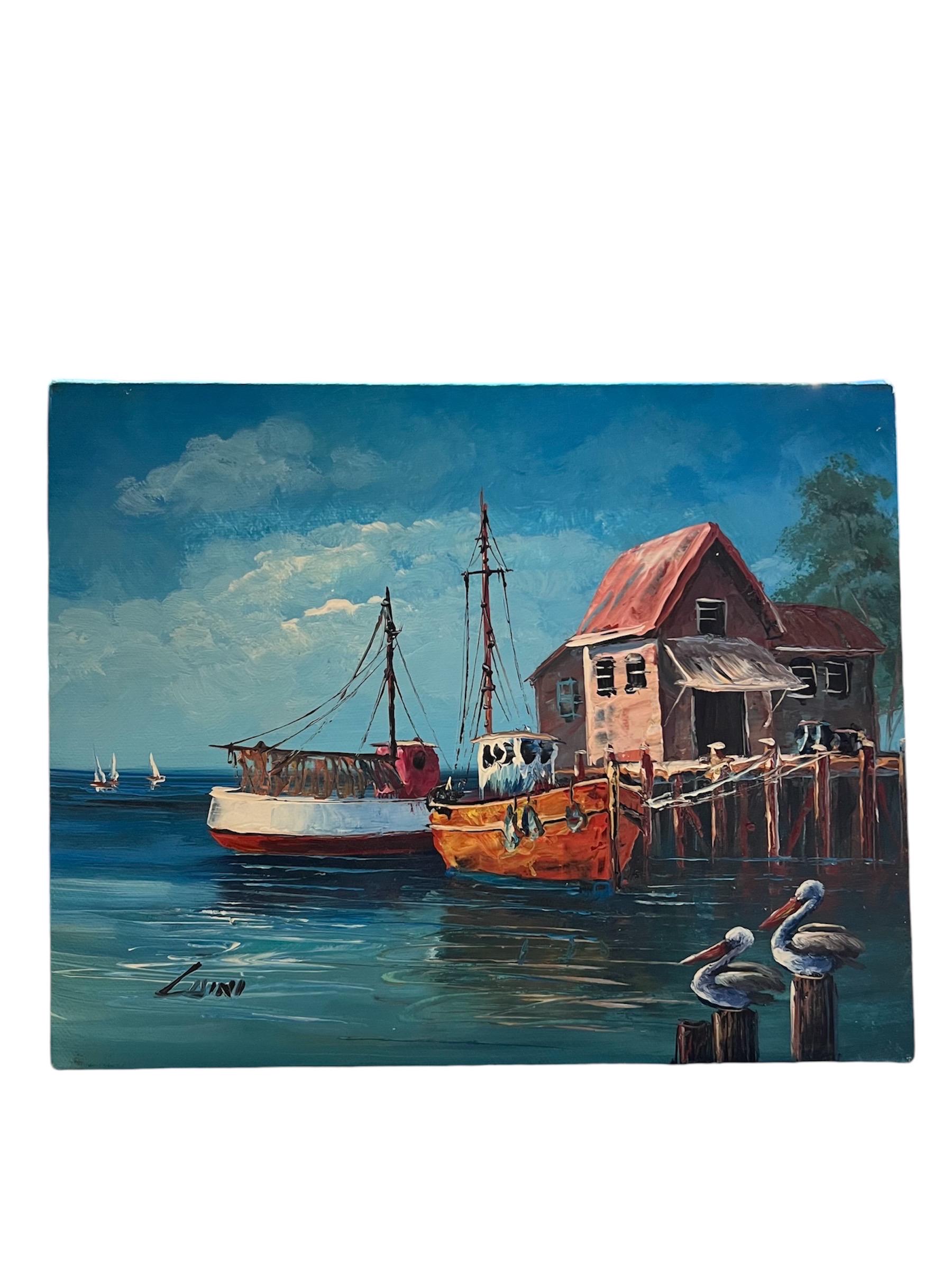 John Luini Seascape Art Unframed Oil on Canvas Hand Painted 8