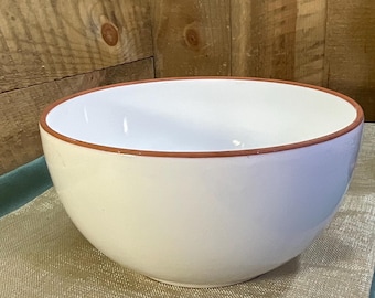 Dansk Villa White Round Vegetable Serving Bowl 10.5 Inch Earthenware Portugal Discontinued