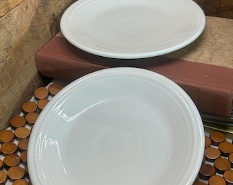 Homer Laughlin Fiesta Ivory Salad Plates Set of 2 – Fiestaware White Plates USA