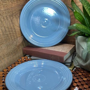 Homer Laughlin Fiesta Periwinkle Dinner Plates Set of 2 – 10.25” Vintage Style Fiesta Ware