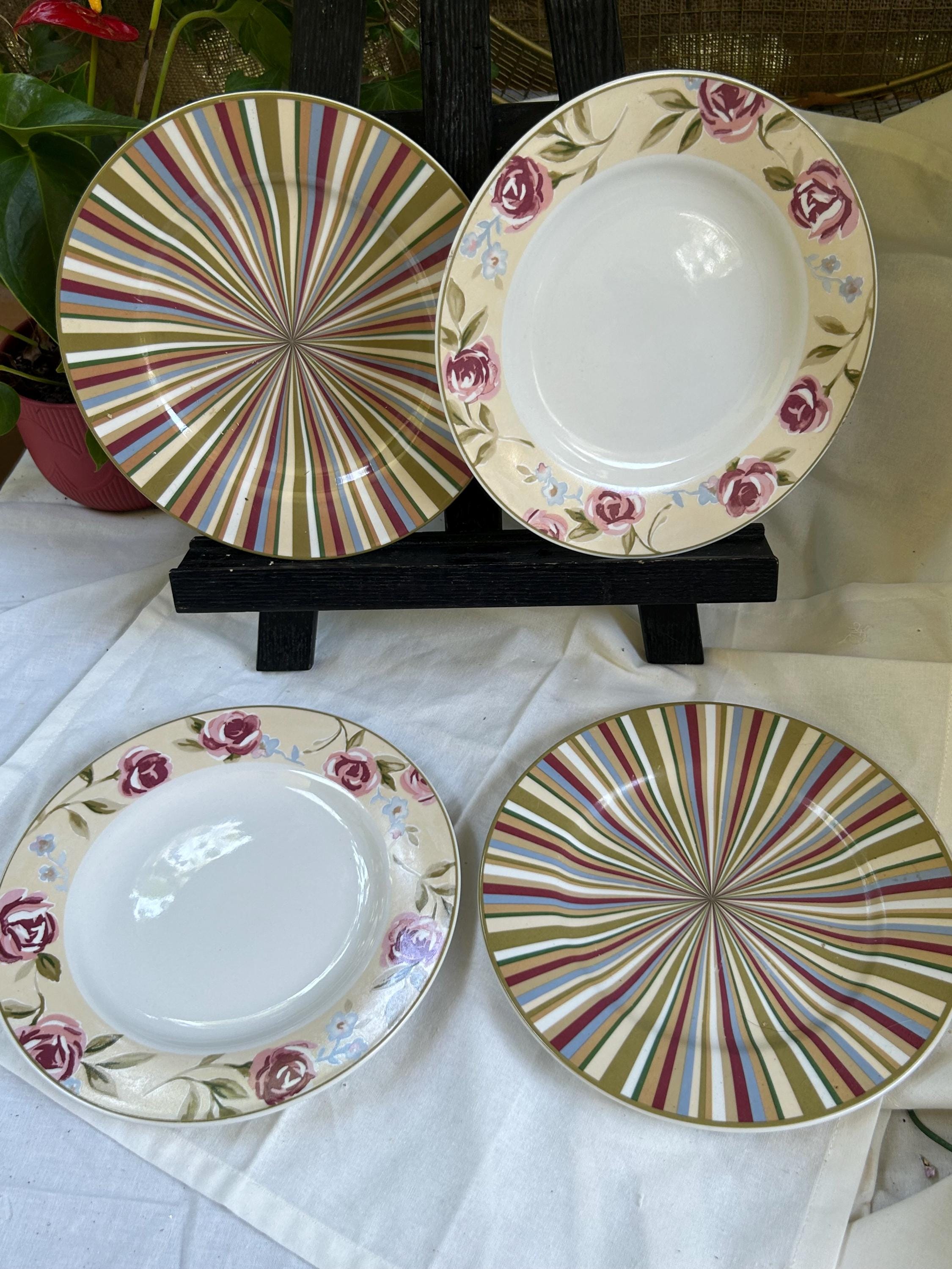 Laura Ashley Hampshire Floral Salad Plates, Set of 4, 7.75