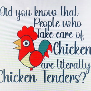 Las personas que cuidan de los pollos son Chicken Tenders SVG en capas para el cambio de color Cricut