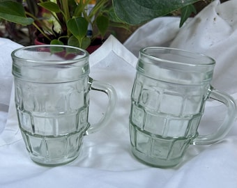 Large Beer Glasses Set Of 4 Thick Quality Glass Mugs With Comfortable Thumb Rest Beer Stein Pack Of 4 26 Oz Glass Mugs With Handles Clear