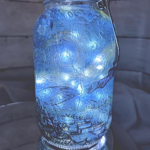 Starry Night Soft Lighting Mason Jar Solar Fairy Light Lantern  Quart size