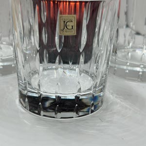 Set of 3 JG Durand Crystal Old Fashioned Glasses — French Cut Crystal Whiskey Tumblers