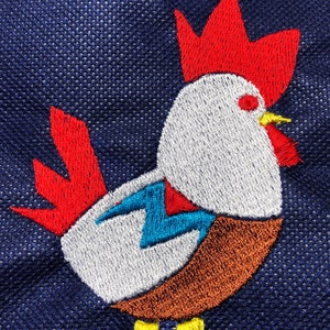 Funky Geometric Chicken Number 9 Original Art  Embroidery file 4X4