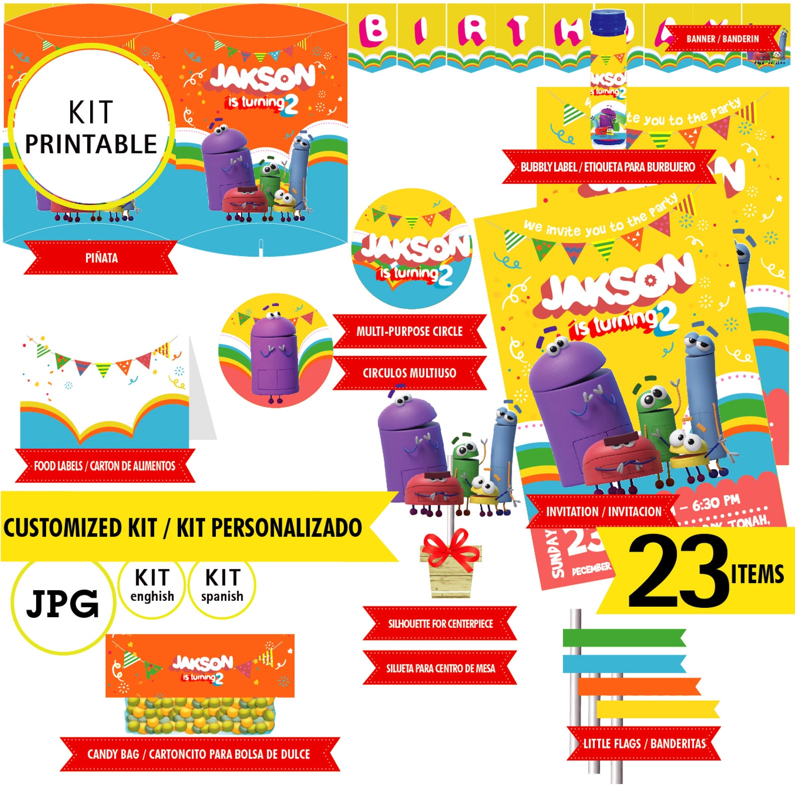 Storybots Kit Printable Custom Logo Custom Kit Birthday - Etsy