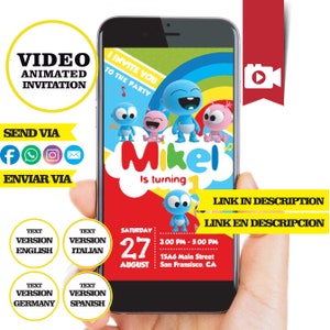 Color Crew, Goo Goo Gaa Gaa, video invitación, logo y datos personalizados, BabyFirst TV