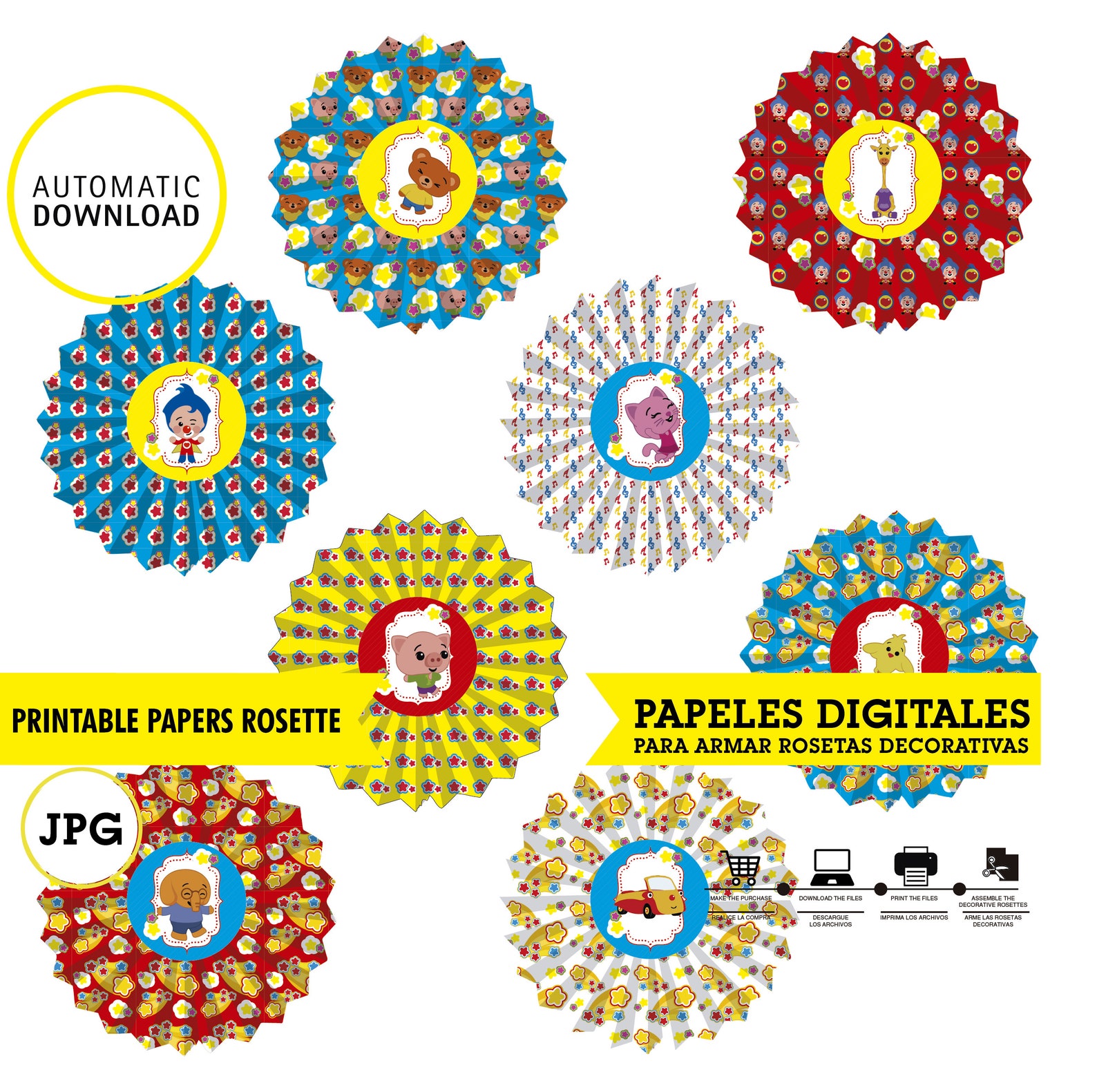 Plim Plim 20 Patrones De Plim Plim 9 Circulos 300 Dpi Etsy | Images and ...