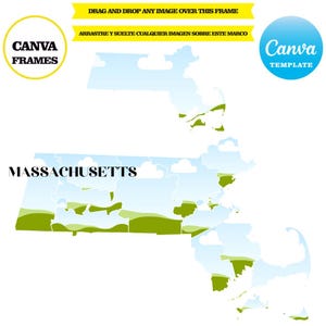 Massachusetts, Elementrahmen, ziehen und ablegen, eigenen Hintergrund hinzufügen, fügen Sie Ihr eigenes Bild hinzu, digitaler Download, Mockup, CANVA kostenlos