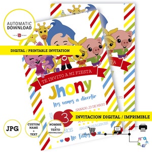 Cartão palhaço plim plim, plim plim JPG, download digital instantâneo, A4, convite para impressão, tamanho do cartão 8 x 11 polegadas, plim plim e seus amigos