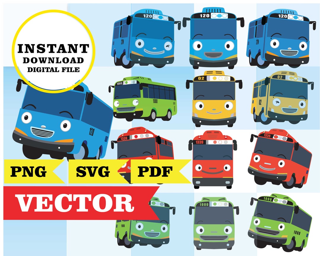 Tayo El Peque o Autob s Imagenes Clipart SVG PDF Vector PNG Fondo 