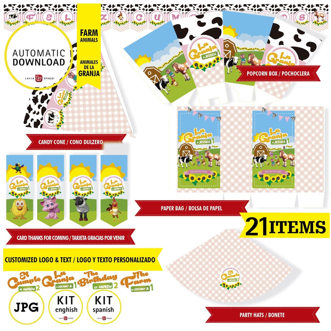 Zenon Farm Kit Printable Custom Texts Farm Kit for Girl | Etsy