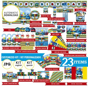 Tayo el pequeño autobús niedrukowane, logo i spersonalizowane teksty, Tayo JPG, 23 pliki do pobrania w formacie cyfrowym, wszystkie motywy