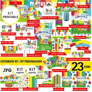 Numberblocks, kit unprimible, logo und texto personalizado, Numberblocks, JPG, 23 digital descargable stücke, verpackt