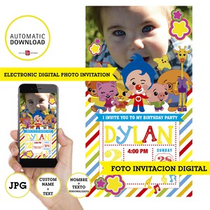 Plim Plim, digitale Fotoeinladung der Zahlung Plim JPG für WhattsApp, FOTO, Name, Daten personalizados