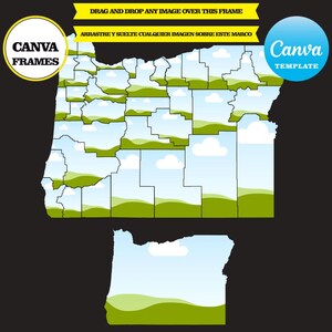 Oregon, marco elementos de ciudades de USA, arastrar i soltar, añadir na propio fondo, añadir su imagen, pobierz cyfrowo