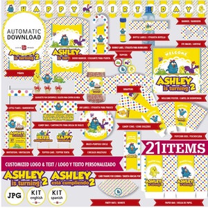 Galinha pintada Kit para impressão, logótipo personalizado e texto, inspirado na galinha pintada JPG, 21 ficheiros digitais transferíveis