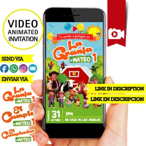 La granja de Zenon, video invitación, logo y datos personalizados, invitación de cumpleaños La granja de Zenon  MP4