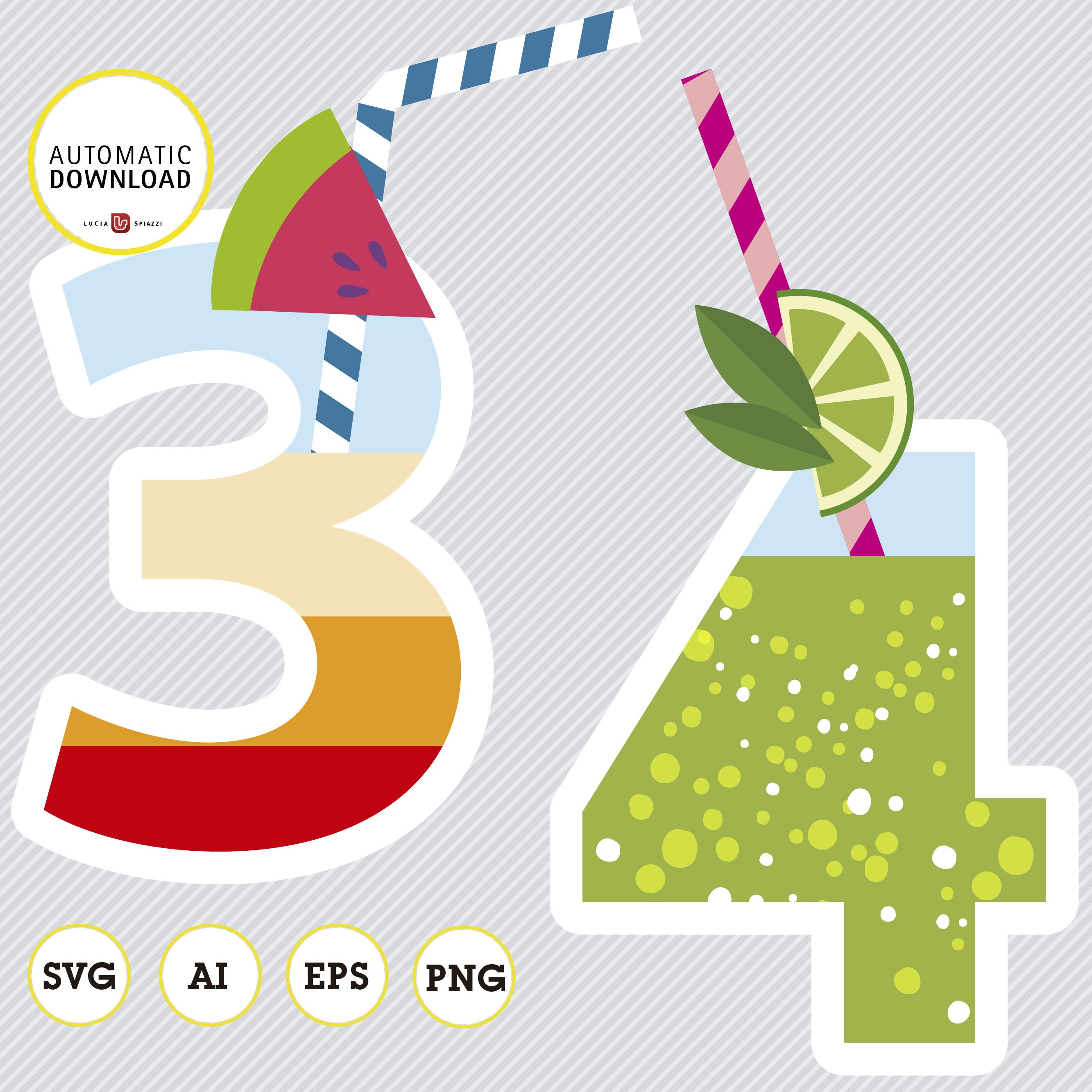 Juice alphabet letters and numbers clipart glass of juice Etsy