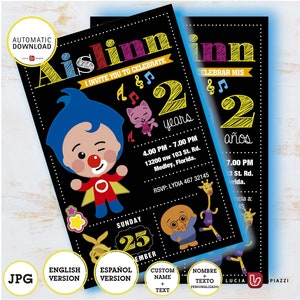 Plim Plim, Tarjeta mit Daten personalisiert, PNG, JPG