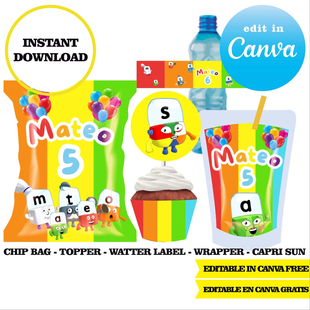 Alphablocks, Editable Template, Canva Editable Instant Digital Download ...